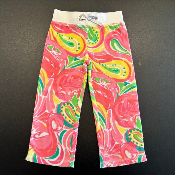 Lilly Pulitzer Paisley Terry Cloth Set, Pink/White, Toddler Girl Size 2/3 - Picture 7 of 9
